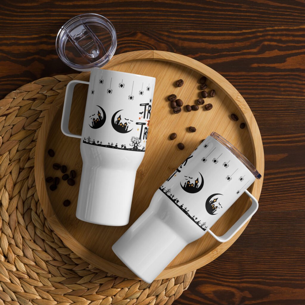 Sip in Style with the Haunted Hallows 25oz Travel Mug