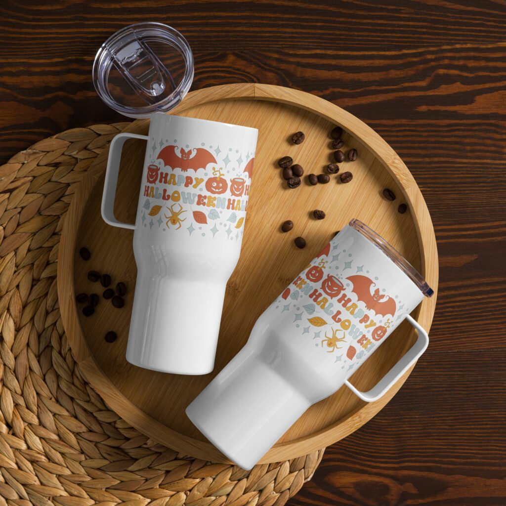 Stay Warm on the Go with Our Halloween Harvest 25oz Travel Mug