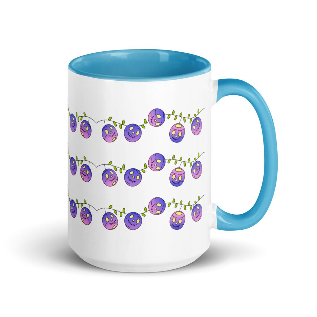 Printed Coffee mug with color inside- Enchanted Sips: Halloween Themed Cup