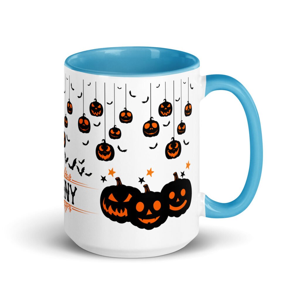 Custom Name Halloween Personalised Mug with Color Inside (11oz & 15oz) – Gift Mug Design
