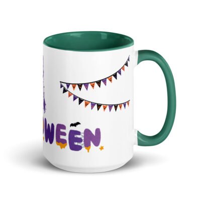 Halloween Ceramic glossy mug, 11oz and 15oz mug, Bewitched Halloween Mug with Color Inside