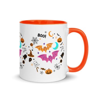 Halloween inspired mugs, Printed white mugs with color inside (11oz and 15oz)