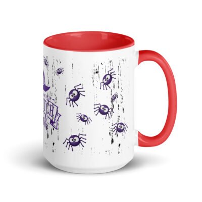 Halloween themed mugs (11oz and 15oz): Ghostly Greetings Mug with Color Inside