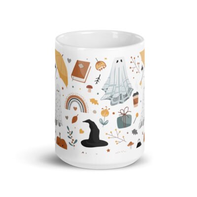 Horror Nights & Hot Drinks: Halloween White glossy mug