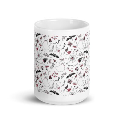 Ceramic Glossy Mug (11oz & 15oz) | Mugs in USA - Season Essentials: Halloween White Glossy Ceramic Coffee Mug