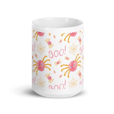 Halloween Gift White Glossy Magic Mug – Glossy Ceramic Coffee Mug