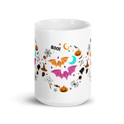 Glossy Ceramic Coffee Mug in 11oz & 15oz-Ghostly Good Vibes
