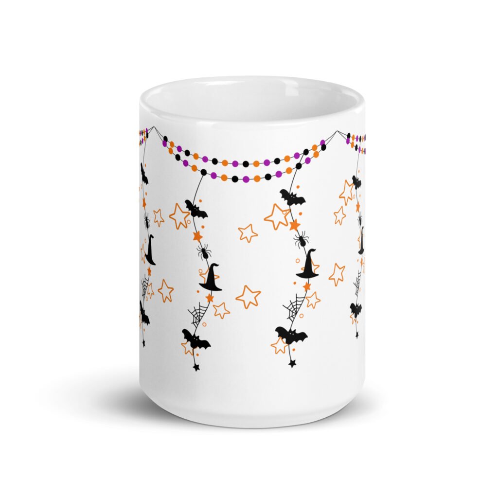 Eerie Elegance: Printed Ceramic Coffee Mug for Halloween – 11oz & 15oz