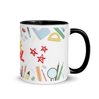 11oz and 15oz mugs with inner color- Make Study Time Fun with Our School Themed Mug!