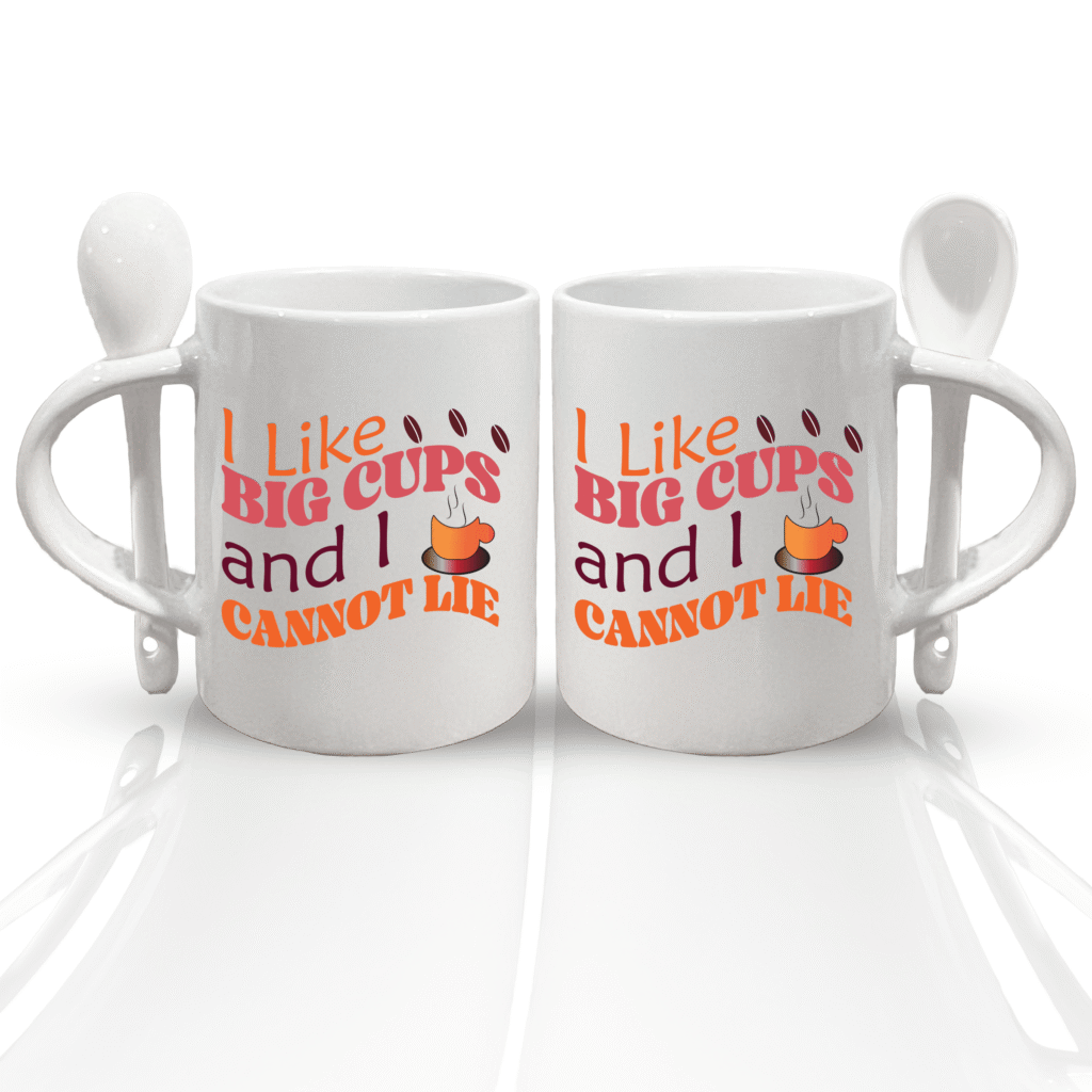 Funny Quote 11oz Coffee Cup with Spoon & Holder | "I Like Big Cups" Gift  for Coffee Lovers - Printzonn | Shop Trendy Apparel, Mugs,Water bottle &  More ...