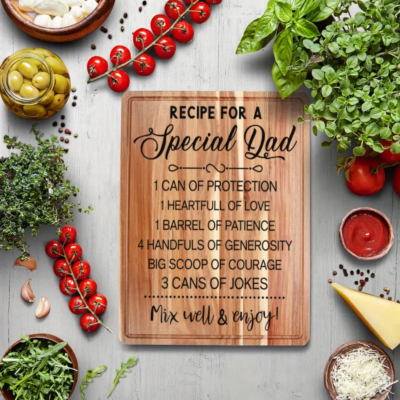 Recipe for a Special Dad: Inspirational Engraved Board