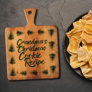 Grandma's Christmas Cookie Recipe Cutting Board - Festive Holiday Gift