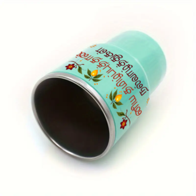 Tumbler in Tamil | 3oz Stainless Steel Cups with Lids & Straws – 6-Pack Tamil Festival Mini Tumbler Set – Pongal & Diwali Gift Set