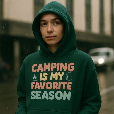 Camping is my favorite season Unisex oversized hoodie