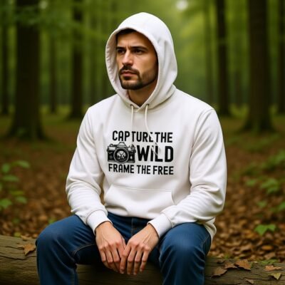 Capture the Wild, Frame the Free Premium eco hoodie