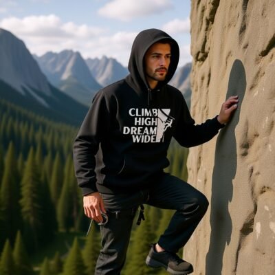 Climb High, Dream Wide Premium eco hoodie