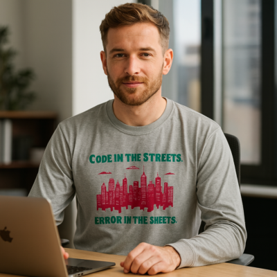 Code in the Streets, Error in the Sheets Unisex Long Sleeve Tee