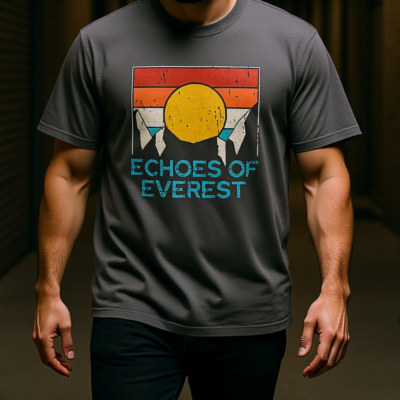 Echoes of Everest Oversized faded t-shirt
