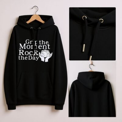 Grip the Moment, Rock the Day Premium eco hoodie