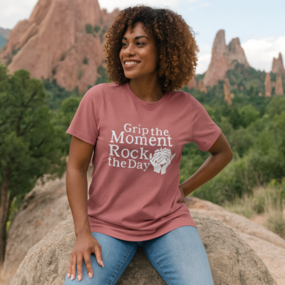 Grip the Moment, Rock the Day Women's Relaxed T-Shirt