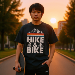 Hike & Bike Unisex Oversized faded t-shirt