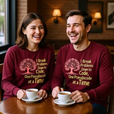 I Break Problems Down to Code, One Pseudocode at a Time Unisex Long Sleeve Tee