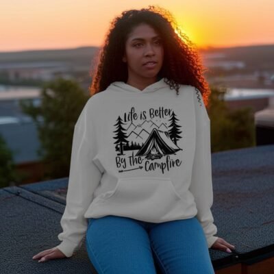 Life is better by the campfire Unisex oversized hoodie