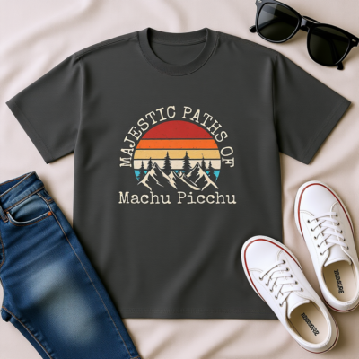 Majestic Paths of Machu Picchu Oversized faded t-shirt