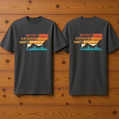 Nature's Playground Awaits Oversized faded t-shirt