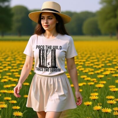 Pace the Wild, Trace the Serene Women's Relaxed T-Shirt