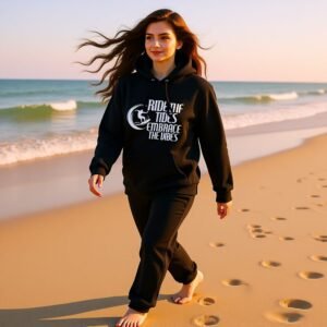 Ride the Tide, Embrace the Vibe Premium eco hoodie