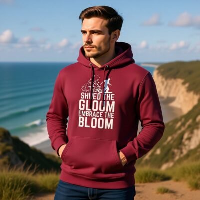Shred the Gloom, Embrace the Bloom Unisex Hoodie