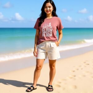 Shred the Gloom, Embrace the Bloom Women's Relaxed T-Shirt