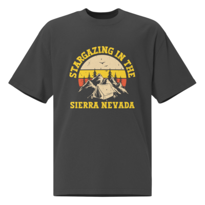 Stargazing in the Sierra Nevada Oversized faded t-shirt