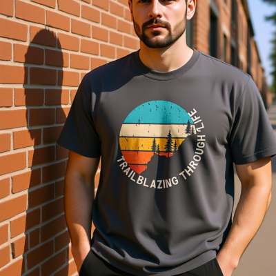 Trailblazing Through Life Oversized faded t-shirt