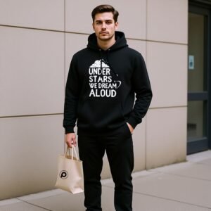 Under Stars, We Dream Aloud Premium eco hoodie