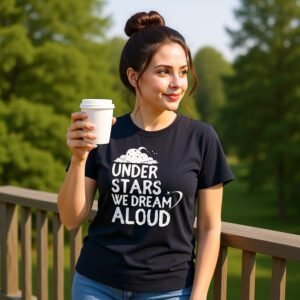 Under Stars, We Dream Aloud Women's Relaxed T-Shirt
