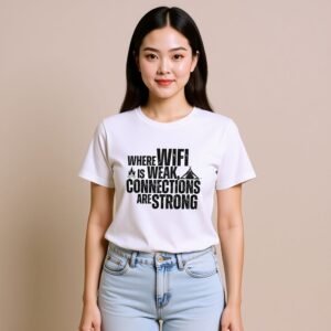 Where WiFi is Weak, Connections are Strong Women's Relaxed T-Shirt
