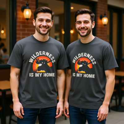 Wilderness is My Home Oversized faded t-shirt