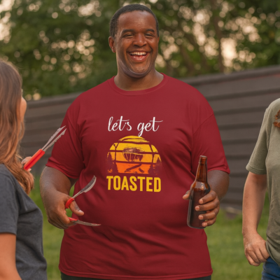 Hiking Humor Let's get toasted - Men’s premium heavyweight tee