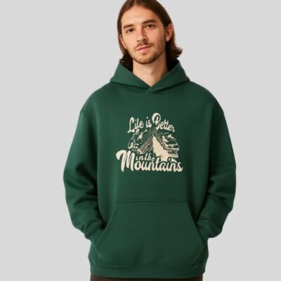 Life is better in the mountains Unisex oversized hoodie