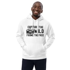 Capture the Wild, Frame the Free Premium eco hoodie