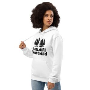 Less WiFi, More Wild Premium eco hoodie