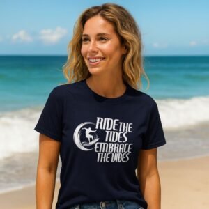Ride the Tide, Embrace the Vibe Women's Relaxed T-Shirt
