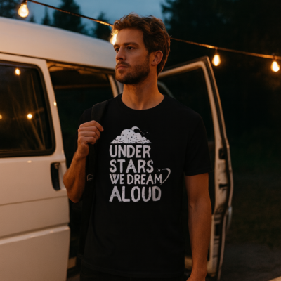 Under stars we dream aloud Men's premium heavyweight tee