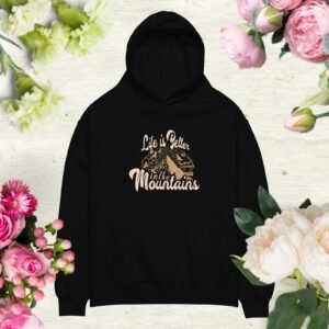 Life is better in the mountains Unisex oversized hoodie