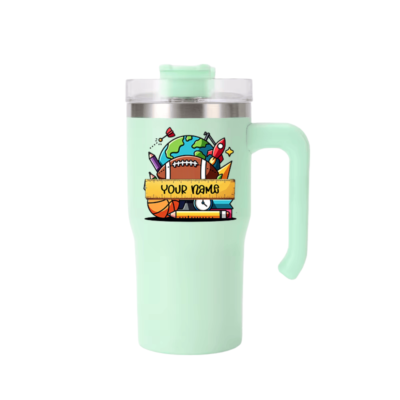 Personalized 20oz Travel Mug – Reusable Stainless Steel Tumbler with Matte Finish & Custom Name