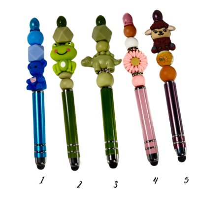 Mystery Pen & Stylus Combo Set (2-Pens) – Colorful Caps & Cute Animal Designs – Fun Collectible Stationery (Products 1–5 Series)