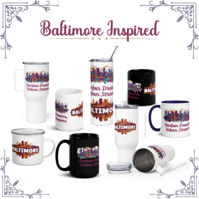 Baltimore Harbor Drinkware Collection β Enamel Mug, Tumbler & Water Bottle | Nautical-Inspired Gift Set