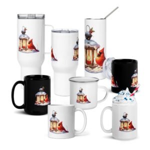 Holiday Drinkware for Christmas on Sale | Cardinal & Lantern Christmas Drinkware – Winter Mugs, Tumblers & Enamel Cups